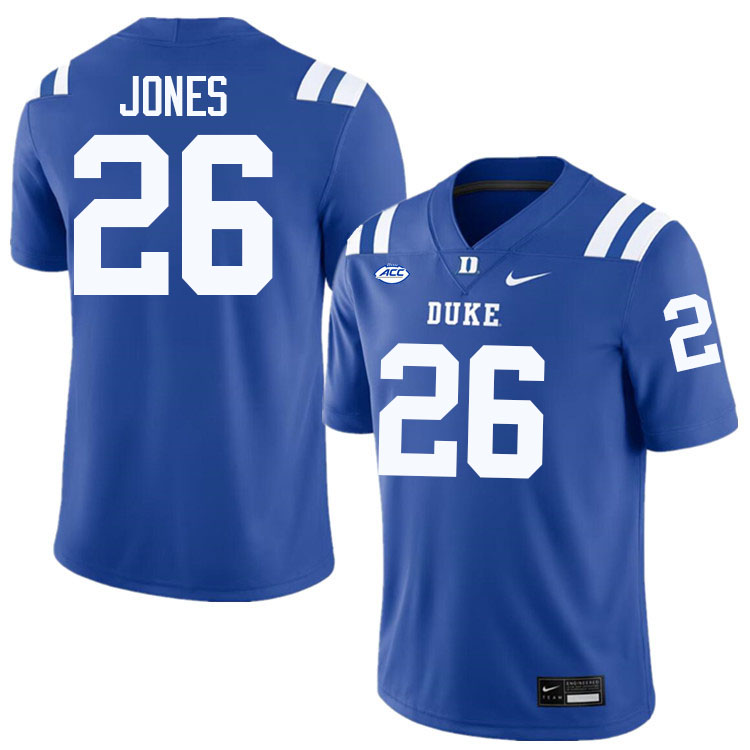 Duke Blue Devils #26 Ma'khi Jones College Football Jersey Stitched-Blue